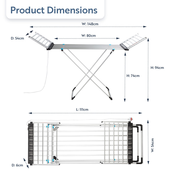 Minky Heated Clothes Airer 12m Drying Space Minky Homecare