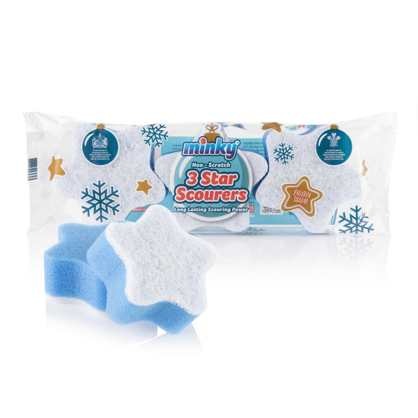 Minky Non-Scratch Star Scourers 3 Pack