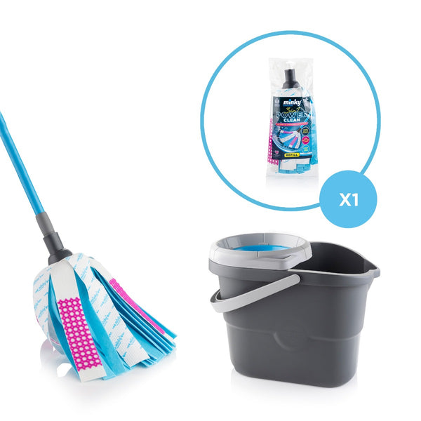 Minky 3-in-1 Power Clean Mop & Vortex Bucket