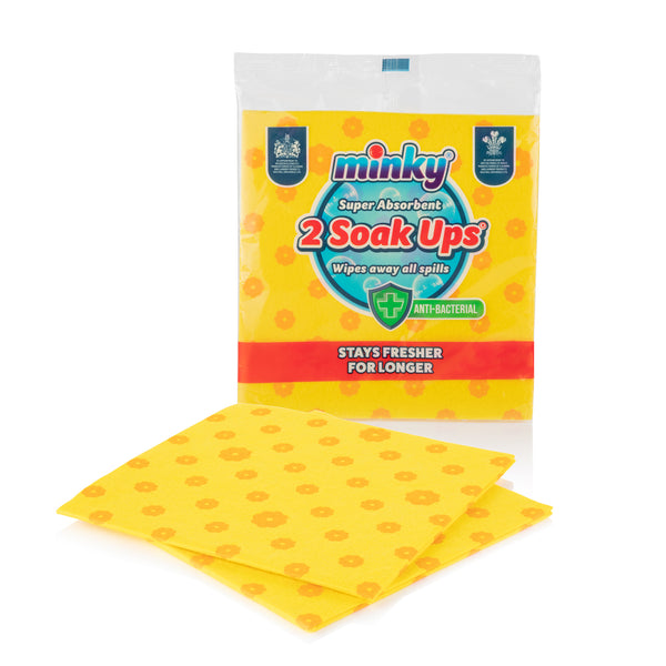 Minky Anti-Bacterial Soak Ups 2 Pack