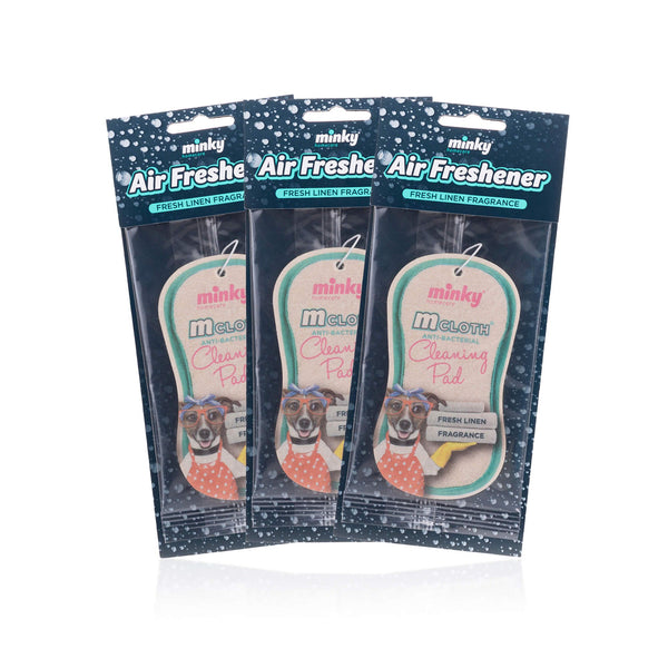 Minky Car Air Freshener Pack of 3 - Fresh Linen