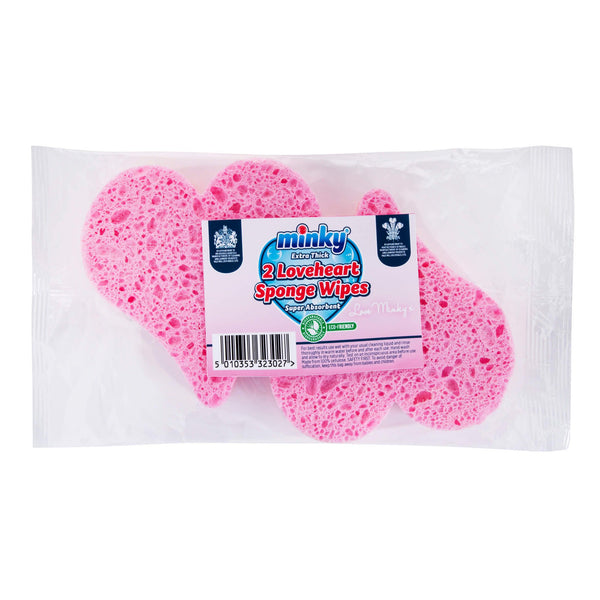 Minky Heart Sponge Wipes