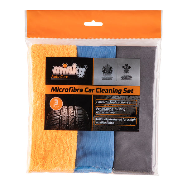 Minky Microfibre Car Cleaning Set