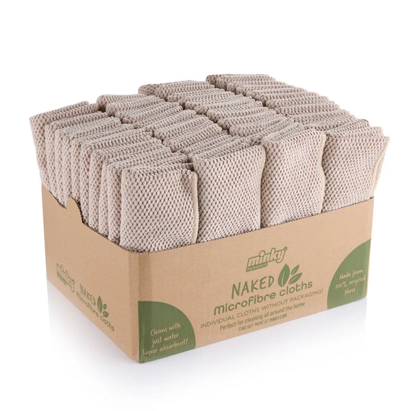 Minky Naked Microfibre Cloths | 62 Pack