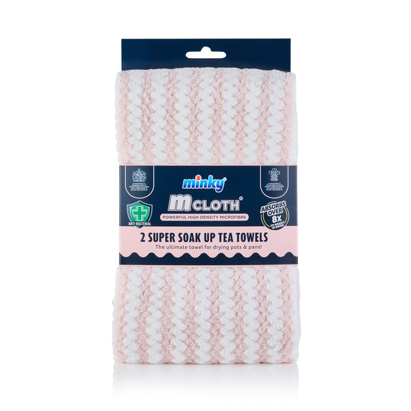 Minky Mcloth® Super Soak Up Tea Towels 2 Pack